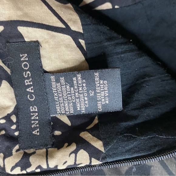 Vintage Anne Carson Chiffon Skirt Sz 12 Black Sheer Layered Floral Whimsigoth - Picture 3 of 8